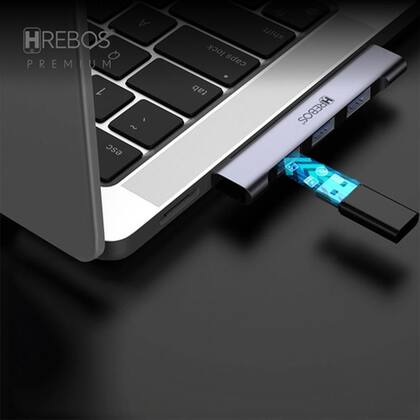 Imagem de Hub Usb 3.0 Extensor Adaptador 4 Portas Usb Hrebos