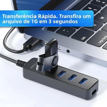 Imagem de Hub USB 3.0 Tipo-C De 5 Portas Multi Splitter Extensor Para Macbook pro PC Laptop