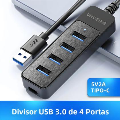Imagem de Hub USB 3.0 Tipo-C De 5 Portas Multi Splitter Extensor Para Macbook pro PC Laptop