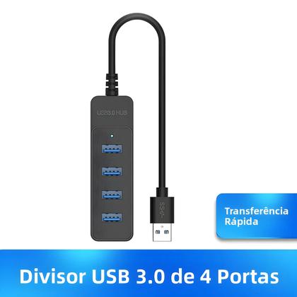 Imagem de Hub USB 3.0 Tipo-C De 5 Portas Multi Splitter Extensor Para Macbook pro PC Laptop