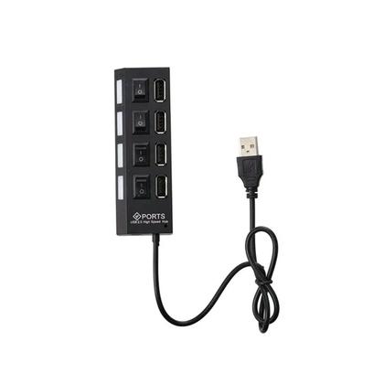 Imagem de Hub Usb 4 Portas 2.0 - Com Led Indicador e Botão Liga Desliga Extensor Hi-Speed 480mbps LEY-21 Lehmox