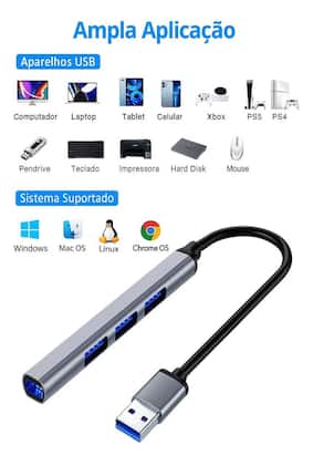 Imagem de Hub Usb 4 Portas Usb 2.0 / 3.0 Tipo C