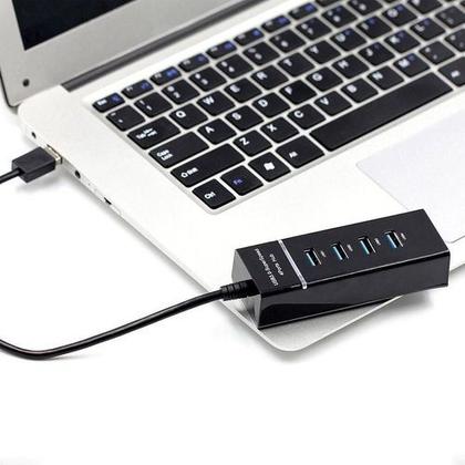 Imagem de Hub Usb 4 Portas Usb 2.0 Tv Pendrive Mouse Conector Adaptado