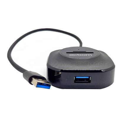 Imagem de HUB USB 5 em 1 com 3 Portas USB 3.0 1 Leitor de Cartão microSD 1 Leitor de Cartão SD Exbom UHR33