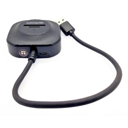 Imagem de HUB USB 5 em 1 com 3 Portas USB 3.0 1 Leitor de Cartão microSD 1 Leitor de Cartão SD Exbom UHR33