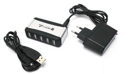 Imagem de Hub Usb 7 Portas USB 2.0 Com Fonte HUB 480MPS LEY-88 Lehmox
