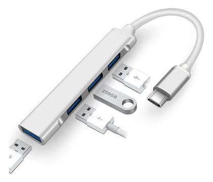 Imagem de Hub Usb-C 3.0 Adaptador Otg Para Celular Notebook 4 Portas