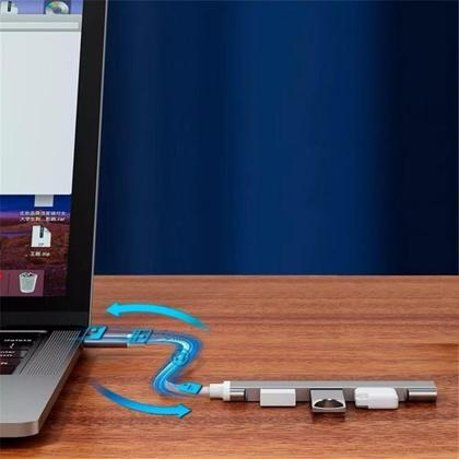 Imagem de Hub Usb C 3.0 de 4 Portas Usb de Alta Velocidade Compacto Expansor Pc NoteboMulti Portas 4 EM 1 Knup