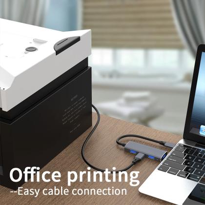 Imagem de HUB USB-C com 4 PORTAS USB-A  1x 3.0 3x 2.0