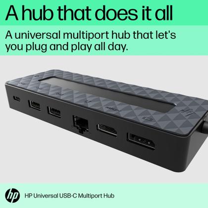 Imagem de Hub USB-C de várias portas HP Universal Black 7 portas 4K HDMI