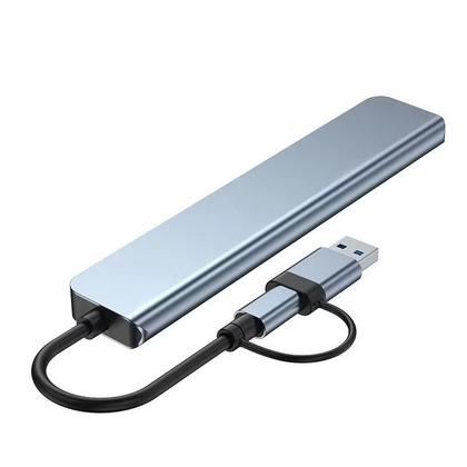 Imagem de Hub USB C Extensor Adaptador 8 Em 1 Com Leitor de Cartão SD TF Usb 3.0