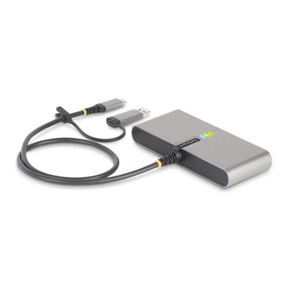 Imagem de Hub USB-C StarTech.com de 2 portas com Gb Ethernet RS232 FTDI Serial