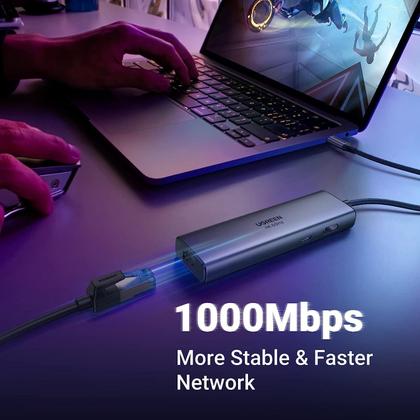 Imagem de Hub Usb-C Ugreen 7 Em 1 Dockstation Hdmi 4K Thunderbolt 3.0