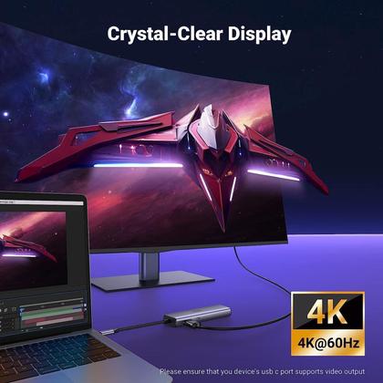 Imagem de Hub Usb-C Ugreen 7 Em 1 Dockstation Hdmi 4K Thunderbolt 3.0