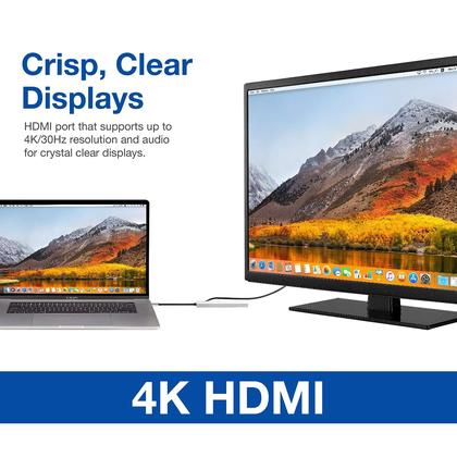 Imagem de Hub USB C Verbatim 6 em 1 com 2 portas USB 3.0, 4K HDMI, Ethernet