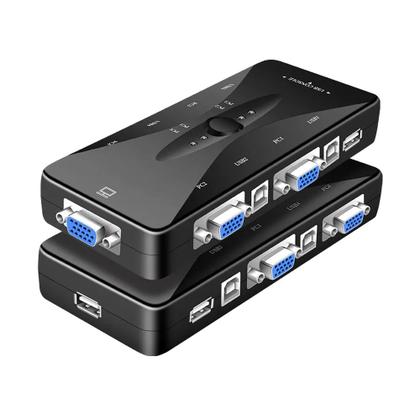 Imagem de Hub USB Chaveador Switch Kvm 4 Portas VGA Mouse Teclado