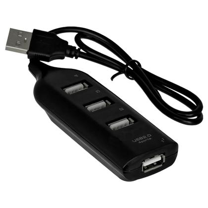 Imagem de Hub USB Com 4 Portas Adaptador Cabo Extensor Multi USB 2.0 High Speed