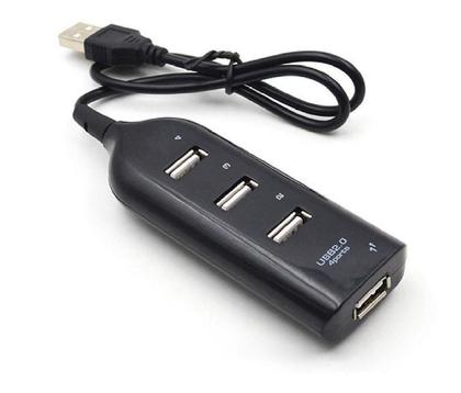 Imagem de Hub USB Extensor 4 Portas USB 2.0 - Preto