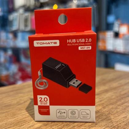 Imagem de Hub USB Multifuncional 3 Portas 2.0 Tomate MST-011
