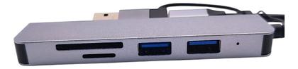 Imagem de Hub USB TipoC 5 em 1  USB 3.0 Leitor de cartão SD TF Adaptador Notebook Celular