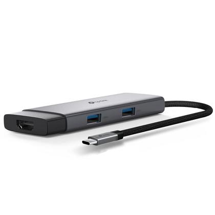 Imagem de Hub USB TP-Link 5 em 1 Tipo-C 3.0 4K Alumínio - UH5020C(UN)