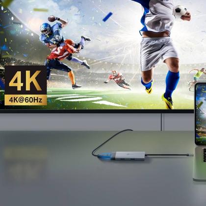 Imagem de Hub USB TP-Link 5 em 1 Tipo-C 3.0 4K Alumínio - UH5020C(UN)