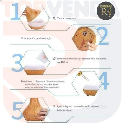 Imagem de Humidificador De Ambiente E Difusor De Ar 6 Led 