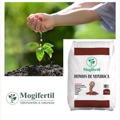 Imagem de Húmus de Minhoca 2 kg Adubo Orgânico para Jardins, Plantas, Vasos, Hortaliça  Mogifertil.