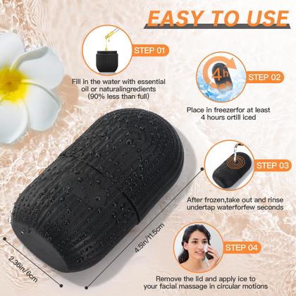 Imagem de Ice Roller IMEASY para cuidados com a pele do rosto e dos olhos (preto)
