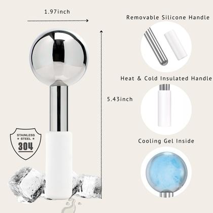 Imagem de Ice Roller ZMinRN Ice Globes Facial Roller em aço inoxidável