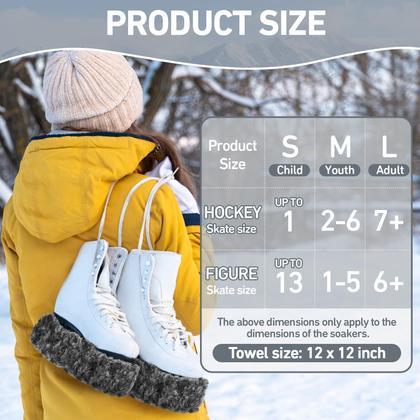 Imagem de Ice Skate Blade Covers, redondo, engraçado, presente de inverno, cinza para crianças