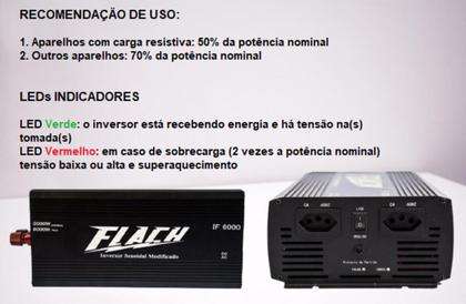 Imagem de If6000-2 Inversor De Tensao-24v/220v-6000wpico-3000w Nominal