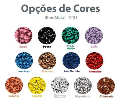 Imagem de Ilhós de Metal Preto N51 Cassmar 500 unidades