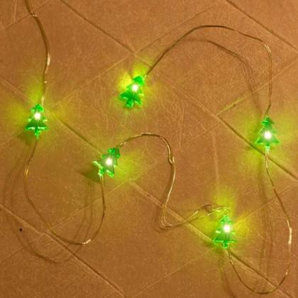 Imagem de Iluminação de Natal Fio de Fada Com 20 mini Pinheiro Verdes Com Led