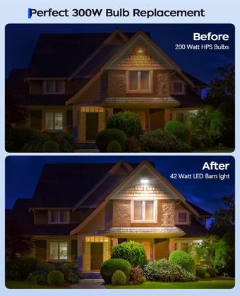 Imagem de Iluminação externa CINOTON LED Barn Light 42W 4950LM 5000K Black