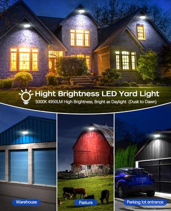 Imagem de Iluminação externa CINOTON LED Barn Light 42W 4950LM 5000K Black