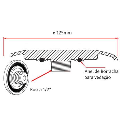 Imagem de Iluminação Refletor LED Piscina Monocromático 9W Inox 125mm