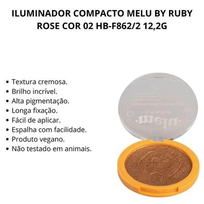 Imagem de Iluminador Compacto Melu - Brilho Intenso, Alta Pigmentação