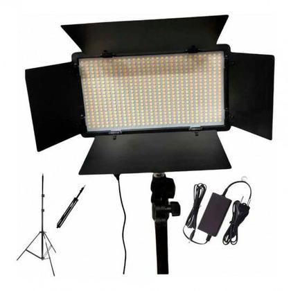 Imagem de Iluminador de Led 600 Com Tripé + Fonte Bicolor Youtuber Somita