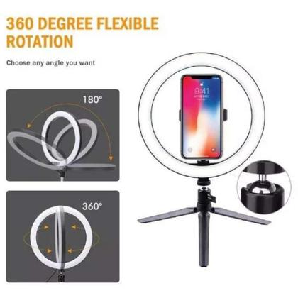 Imagem de Iluminador De Led Ring Light De Mesa Tripé 8'' Polegadas
