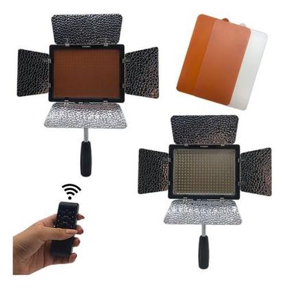 Imagem de Iluminador de LED Yongnuo YN300 III  300 LEDs Bicolor com Fonte Bivolt, Bateria NPF970 7200mAh, Carregador Simples e Tripé 2m