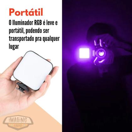 Imagem de Iluminador Led RGB Luz Para Video Foto Live Reuniões 5600k - Tomate