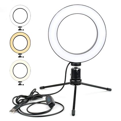 Imagem de Iluminador Led Ring Light 6 Polegadas 16Cm Excelente Luz