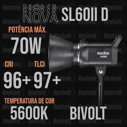 Imagem de Iluminador Luz Led Estúdio Godox Sl60ii D Branca Fria 5600k 70w Bivolt
