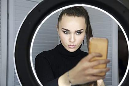 Imagem de Iluminador Mini Ring Light Com Tripé Maquiagem 6 Polegadas 