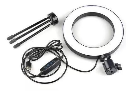 Imagem de Iluminador Ring Light 16Cm Usb Led Misto 3500K 5500K + Tripe