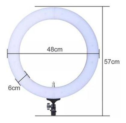 Imagem de Iluminador Ring Light 18 Pol 48cm 448 Leds 80w Forte+tripe