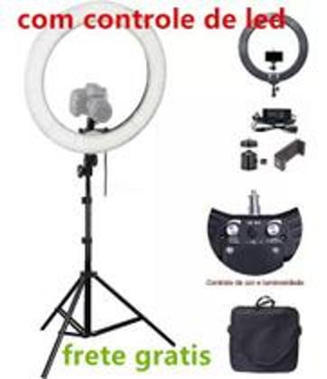 Imagem de Iluminador Ring Light 18 Polegadas 80w 48cm+tripe 448 Leds