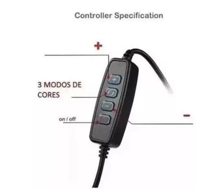 Imagem de Iluminador Ring Light 6 Polegadas (16cm) com Tripé e Suporte para Celular