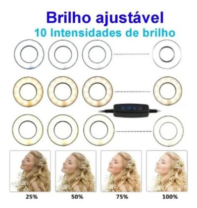 Imagem de Iluminador Ring Light De Garra Suporte Celular Anel Luz Led